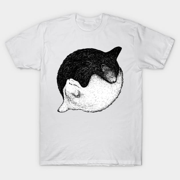 Yin Yang Cats T-Shirt by EWART